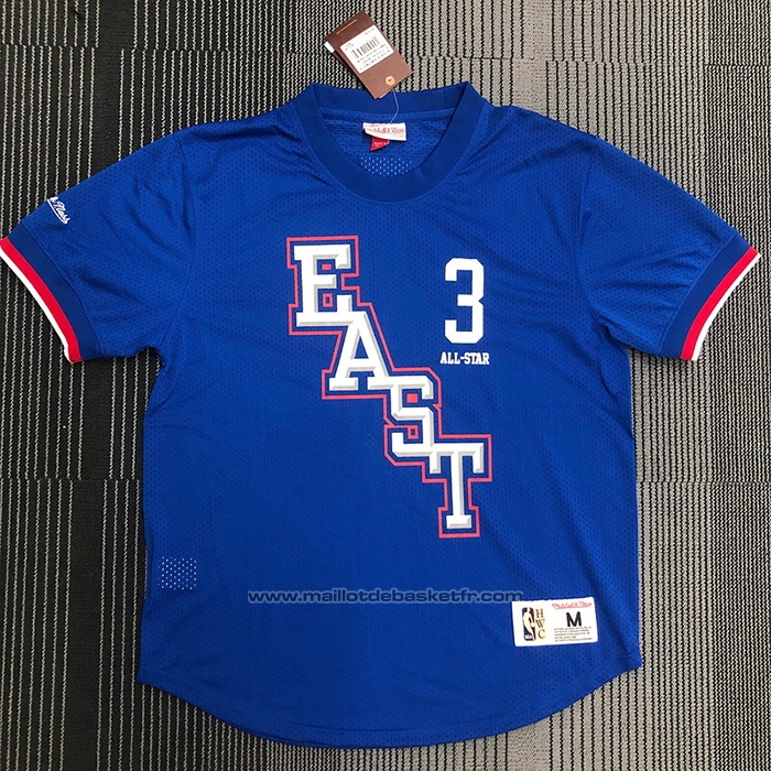 Maillot Manche Courte All Star 2009 Allen Iverson #3 Bleu